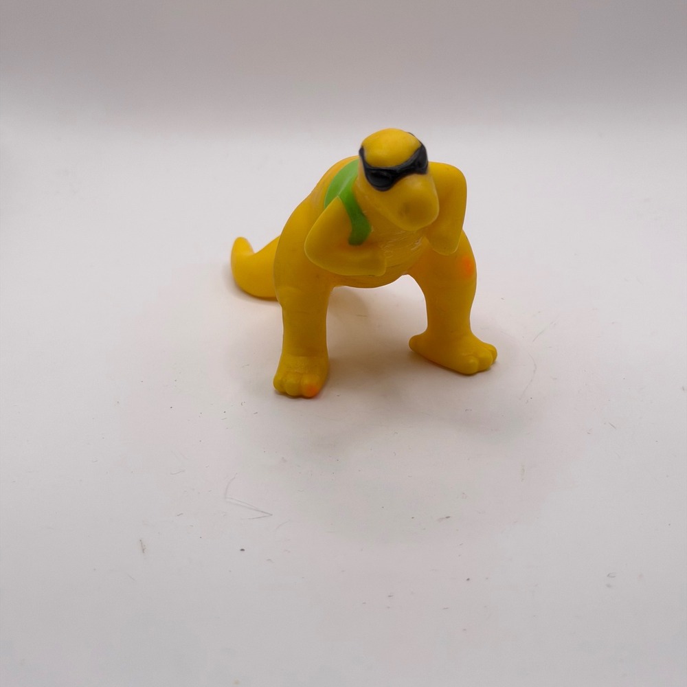 Vintage Arby's Yellow T-Rex Dinosaur Figure Sunglasses Green Tank Top Toy V15